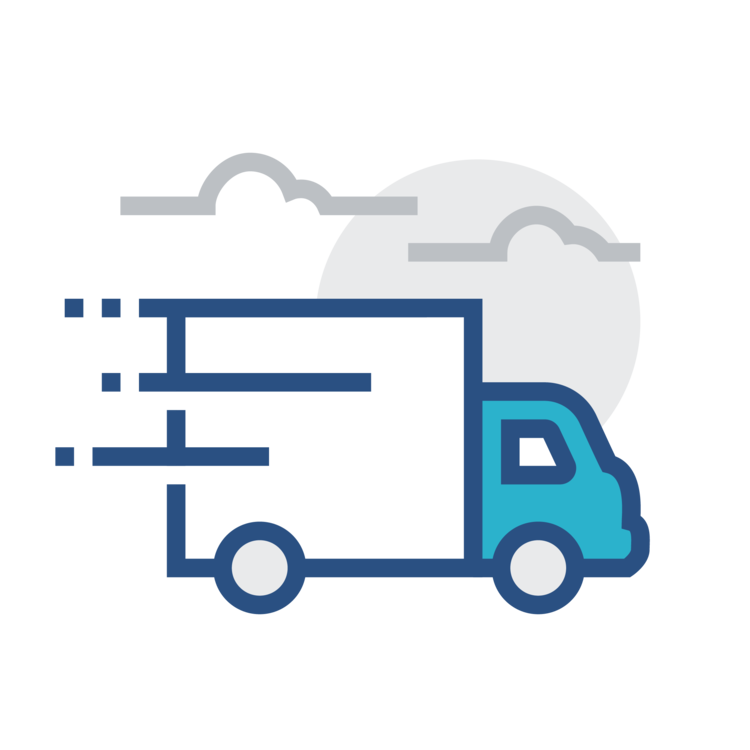 Domestic freight shipping icon